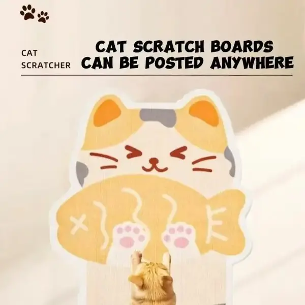 Wall mounted cat scratching board, thickened, durable, wear-resistant, and shavings resistant, protecting furniture from cat ...