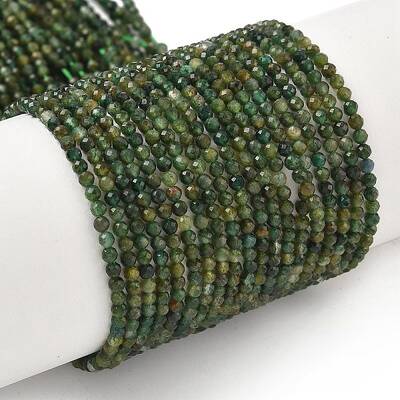 Natural Green Rutilated Quartz Beads Strands