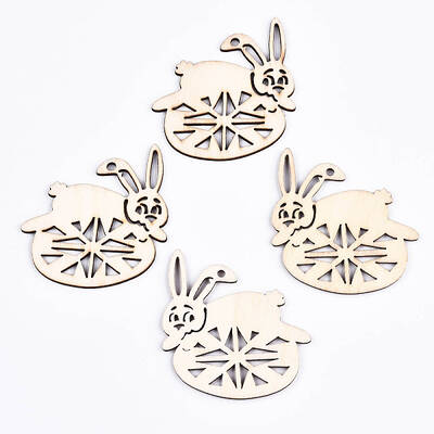 Undyed Natural Wooden Big Pendants