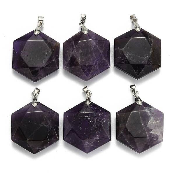 Natural Amethyst Pendants