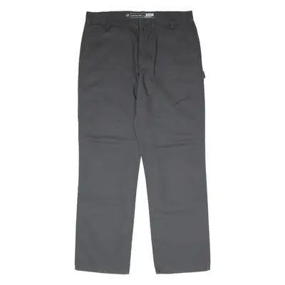CARHARTT Double Knee Carpenter Mens Trousers Grey Relaxed Straight W38 L34