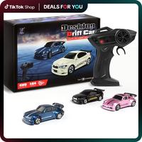 Hotfree 1/64 Mini RC Drift Car, 4WD High-Speed Full-Proportional Remote Control Sports Car with Steering Servo, LED Lights, U...