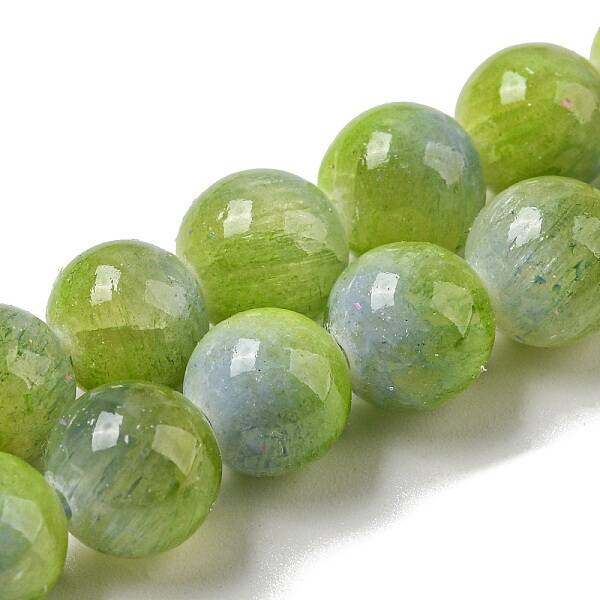 Dyed Natural White Jade Beads Strands