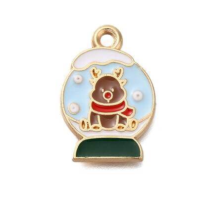 Christmas Theme Alloy Enamel Pendants