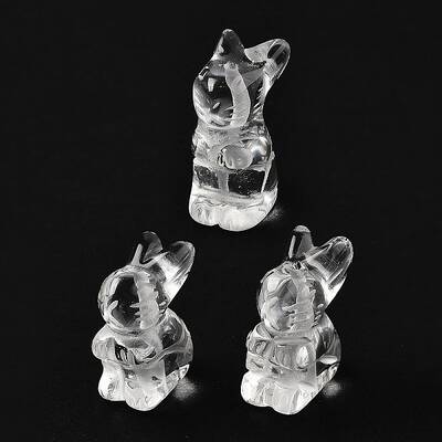 Chinese Zodiac Natural Quartz Crystal Carved Beads