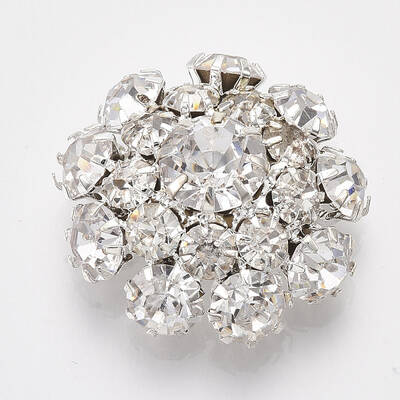 Silver Color Plated Brass Shank Buttons