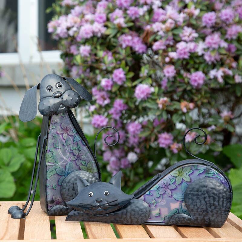 Cat & Dog Outdoor Solar Lights l Garden Decor Light - Cat