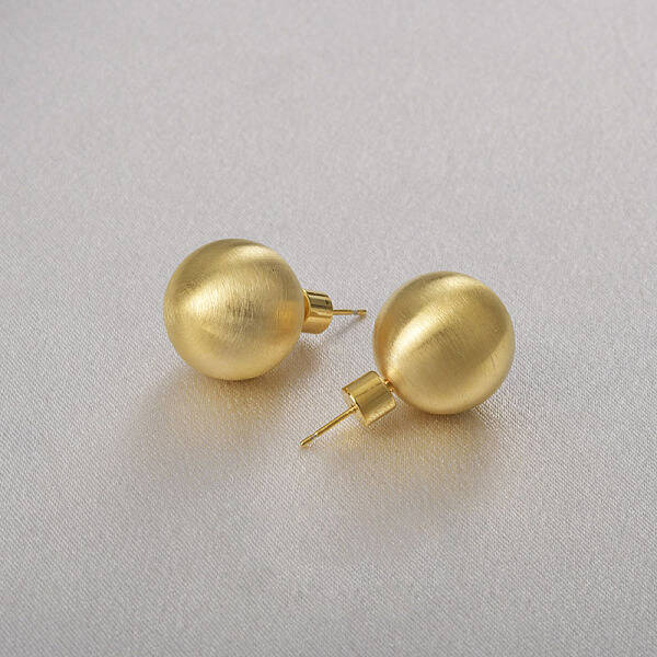 Round Ball Drawbench Brass Ear False Plugs for Women