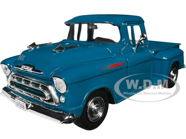 1957 Chevrolet 3100 Stepside Pickup Truck Teal Metallic \