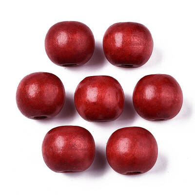 Spray Painted Natural Wood Beads