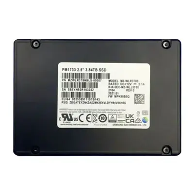 Samsung MZWLR3T8HBLS-00007 | Enterprise PM1733 Series 3.84TB Triple-Level Cell PCI-Express 4.0 x4 NVMe Read-Intensive U.2 2.5...