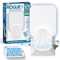 Rogue Fly Insect Trap Indoor with UV Night Light and Extra Cartridges, Plug in Bug Catcher, Pest Repeller Indoor Bug Light Tr...