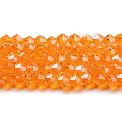 Transparent Electroplate Glass Beads Strands
