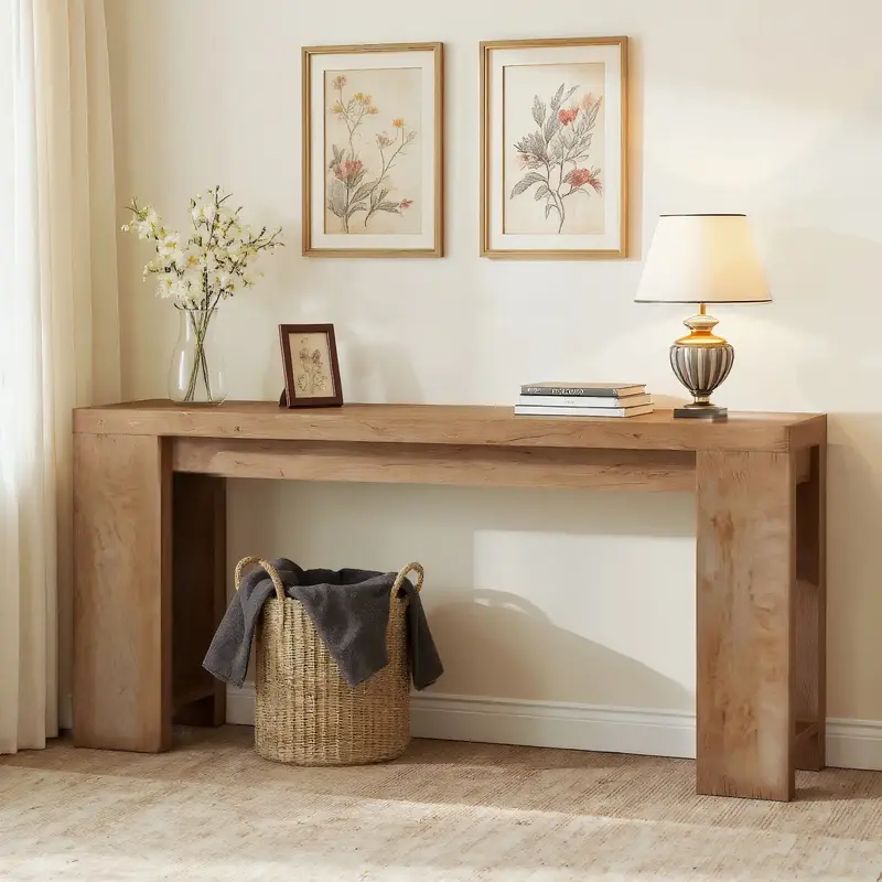 Spaco 70.9-Inch Extra Long Console Table, Farmhouse Wood Sofa Table Behind Couch, Narrow Entryway Accent Table for Living Roo...