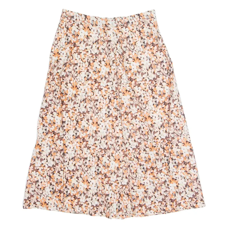 VILONA Womens A-Line Skirt Pink Knee Length Floral M