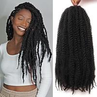 Coco Twist Braiding Hair 18 Inch Cuban Twist Hair 8 Packs  Braided Mary Twist Hair Afro Kinky Crochet Hair Synthetic Braiding...