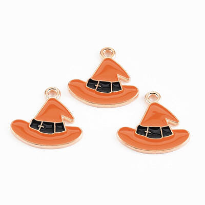Light Gold Tone Alloy Enamel Pendants