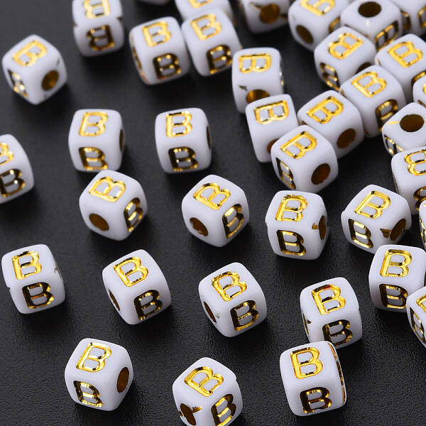 Opaque White Acrylic Beads