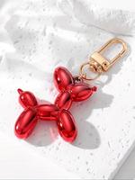 Cute Balloon Dog Design Keychain, Fashionable Metal Keychain for Women & Men, Trendy All-match & Exquisite Keychain for Birth...