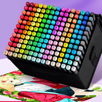 120/36 Color Dual Tip Alcohol Markers Set – Brush & Fine Tips for Coloring Books, Journaling, Card Making, Sketching, Manga...