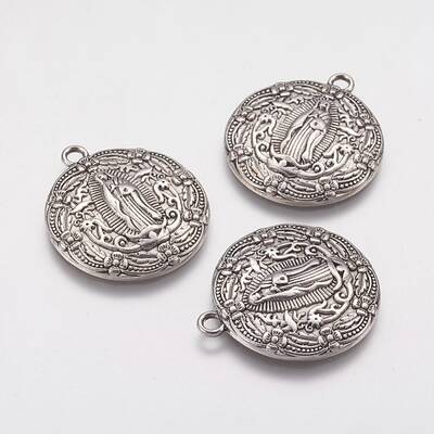 Alloy Lady of Guadalupe Pendants