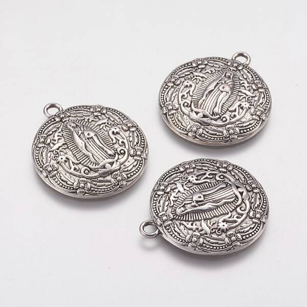Alloy Lady of Guadalupe Pendants