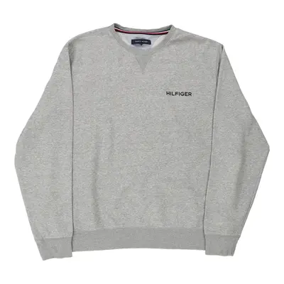 Tommy Hilfiger Sweatshirt - Large Grey Cotton Blend