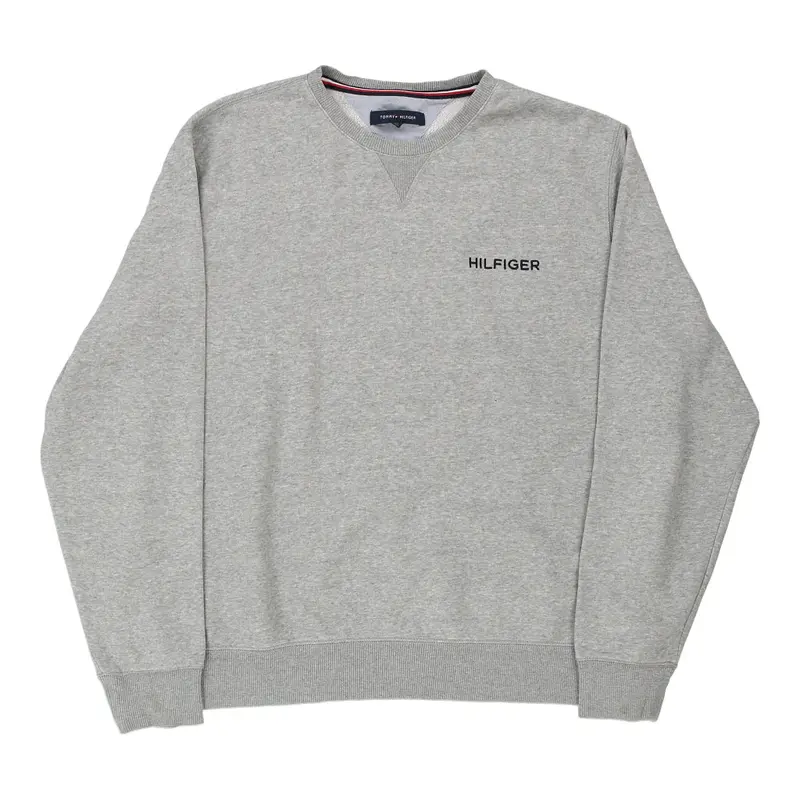 Tommy Hilfiger Sweatshirt - Large Grey Cotton Blend