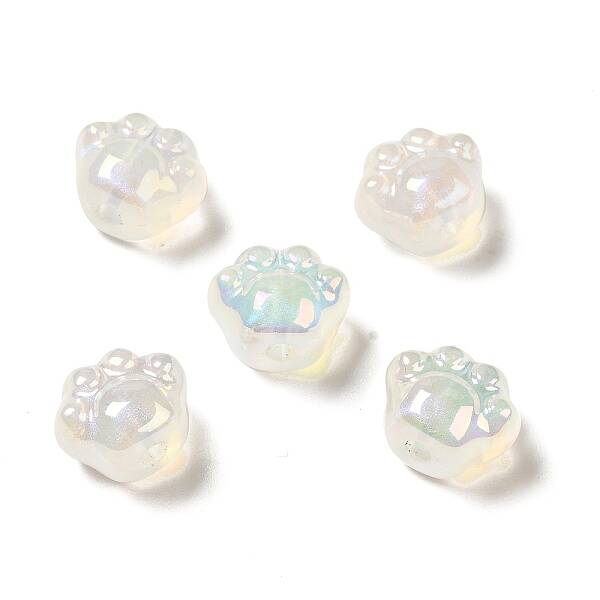 UV Plating Rainbow Iridescent Acrylic Beads