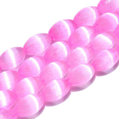 Dyed Natural Selenite Beads Strands