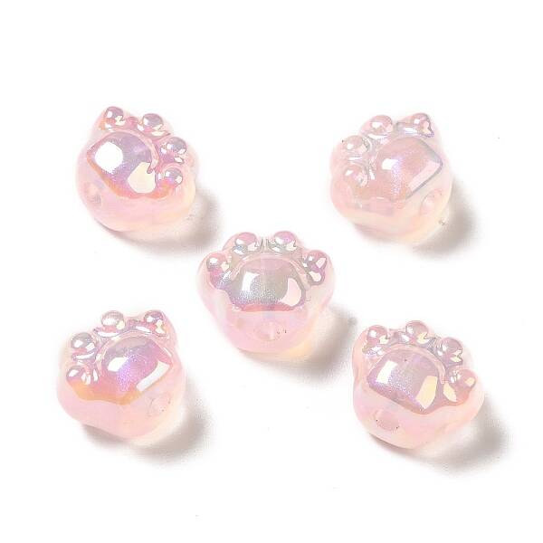 UV Plating Rainbow Iridescent Acrylic Beads