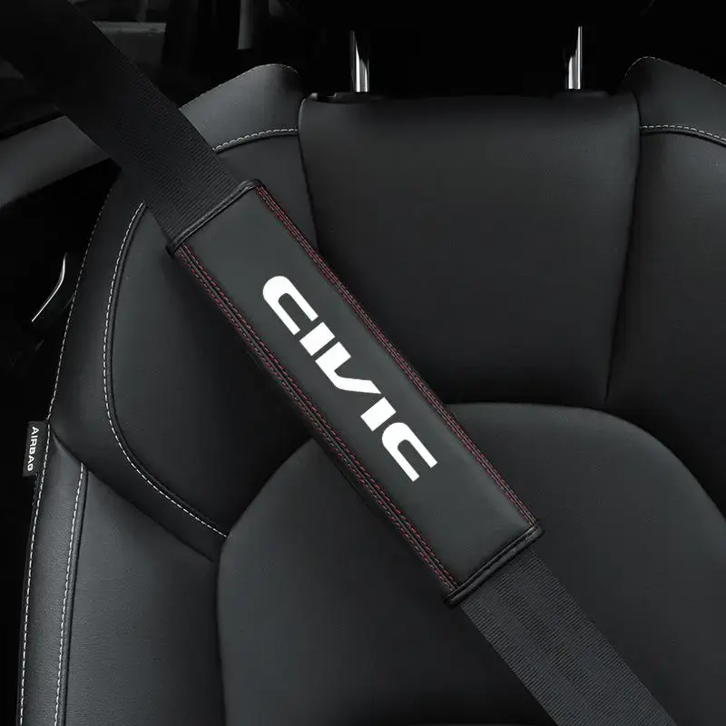 Car Seat Belt Shoulder Cover, Anti-slip PU Leather Car Seat Belt Shoulder Pad, Universal Car Interior Decoration Accessories ...