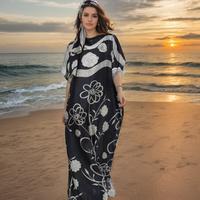 multicolor Robe+Scarf Women's Two Piece Scarf and RobeimitationFashion Styie Trendy Beach Clothing Travel PartyShawi