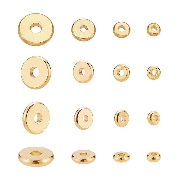 80Pcs 4 Style Brass Beads