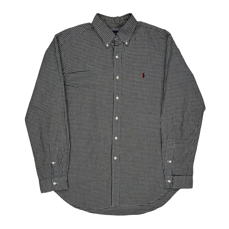 Classic Fit Ralph Lauren Checked Shirt - Large Black & White Cotton