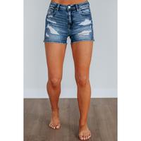 Sandra Risen Shorts - Dark Wash
