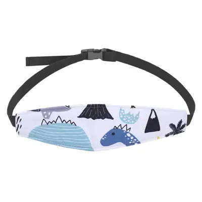 Baby Fixed Head Band | Color: White Dinosaur