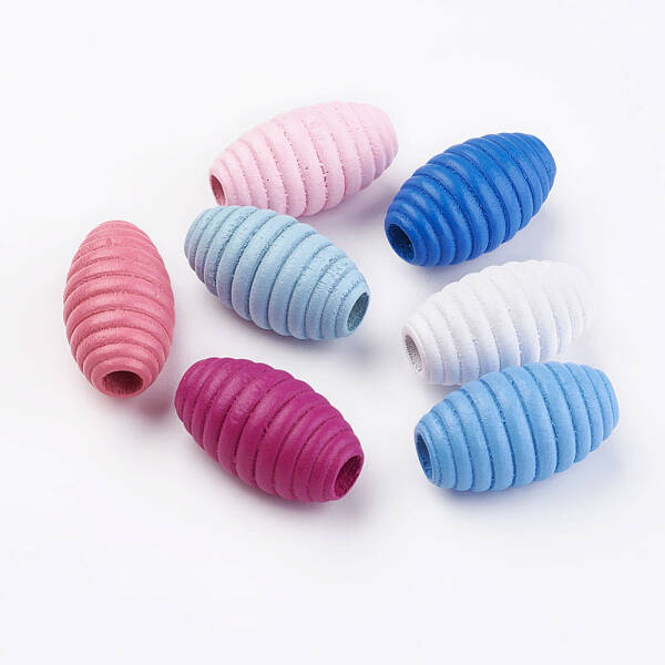 Natural Wood Beehive Beads
