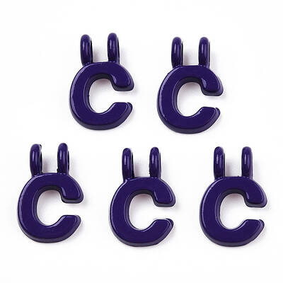 Rack Plating Spray Painted Alloy 2-Loop Link Pendants