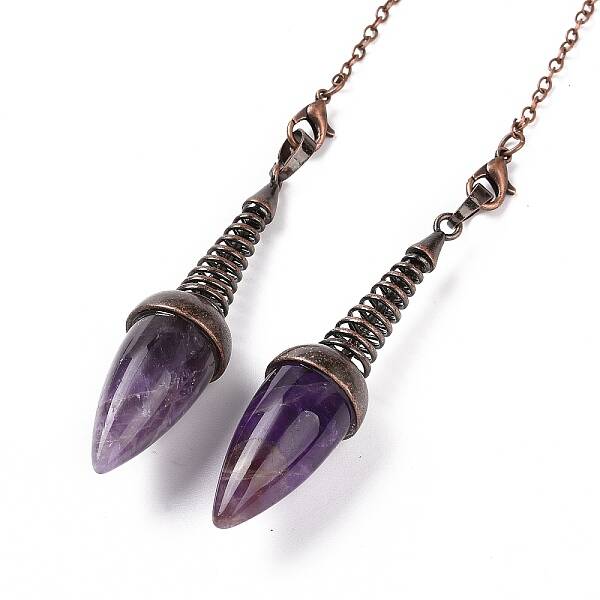 Natural Amethyst Dowsing Pendulums