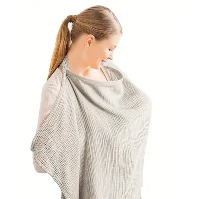 Solid Color Breathable Nursing Cover, Multifunctional Nursing Cover for Outdoor, Breastfeeding Cover for Women, Newborn Infan...
