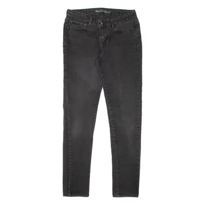LEVI'S Mid Rise Womens Jeans Black Slim Skinny W28 L32