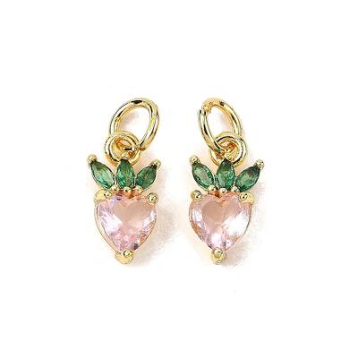 Brass Micro Pave Cubic Zirconia Charms