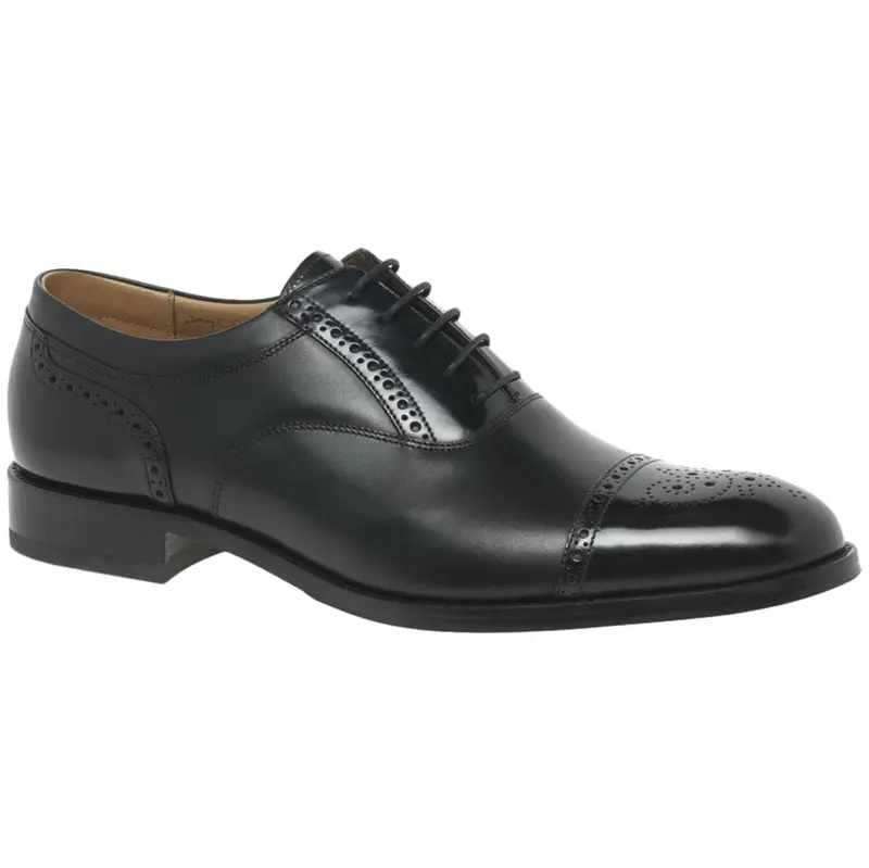 Loake Woodstock Leather Men's Oxfords Shoes - Black - Size:US 8 Men