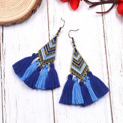 Tassel Earrings Ethnic Style Fringe Ear Drops Women's Ear Hooks