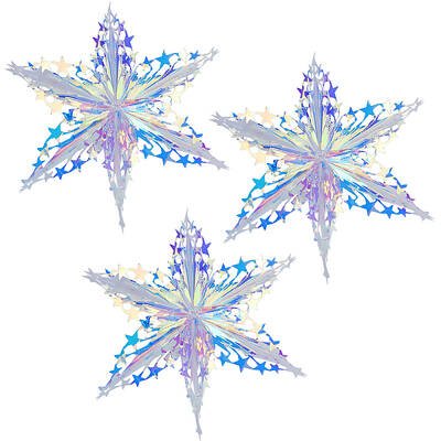PET Snowflake Pendant Decorations