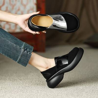 CHIKO Anise Round Toe Block Heels Loafers Shoes