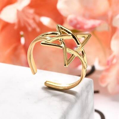 304 Stainless Steel Open Cuff Rings for Women