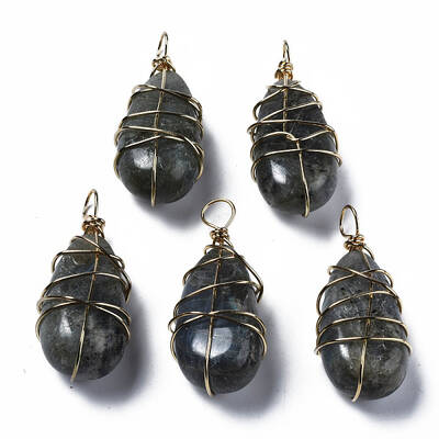 Natural Labradorite Big Pendants