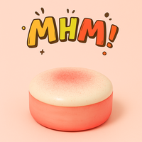 MHM Squishy White Peach Oolong Cake Children's Day Gift Slow Rebound Stress Reducing Toys